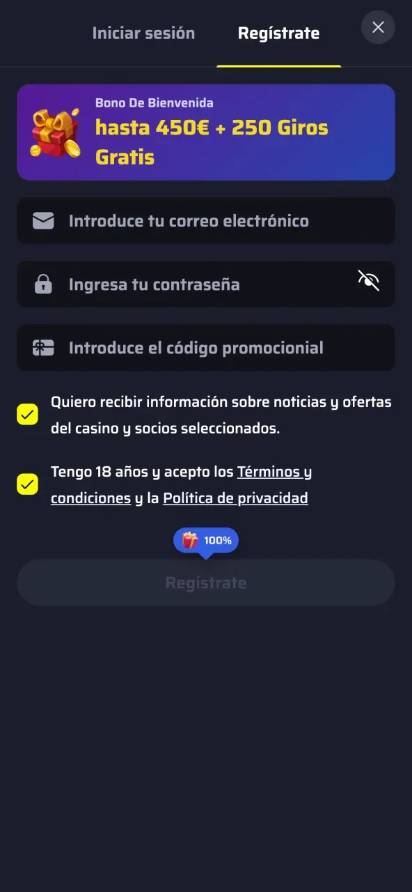 Regístrate en la aplicación de BDMbet y accede a todas sus funciones desde tu móvil.