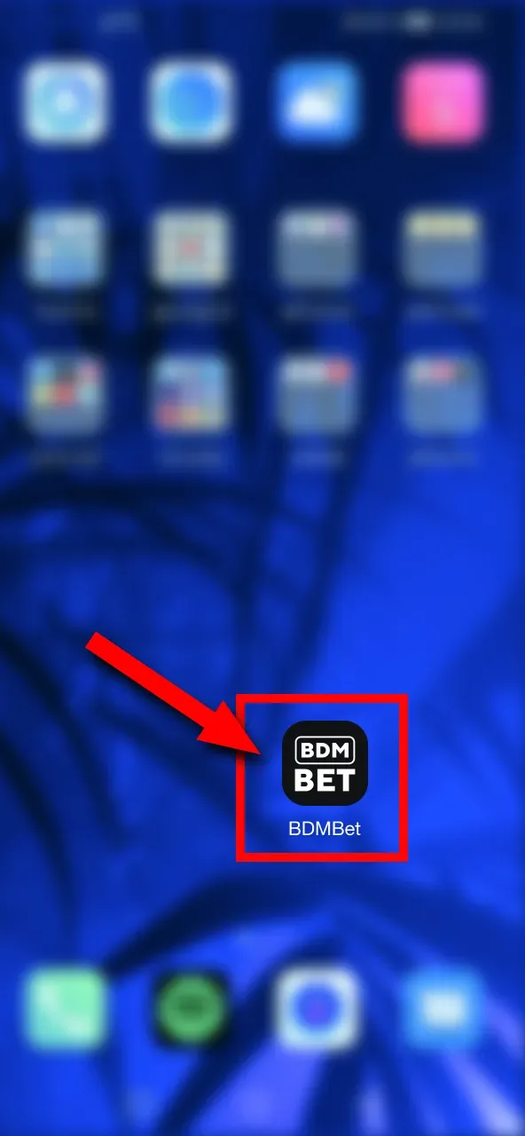 Accede a BDMbet desde el ícono en tu pantalla y disfruta de sus servicios.