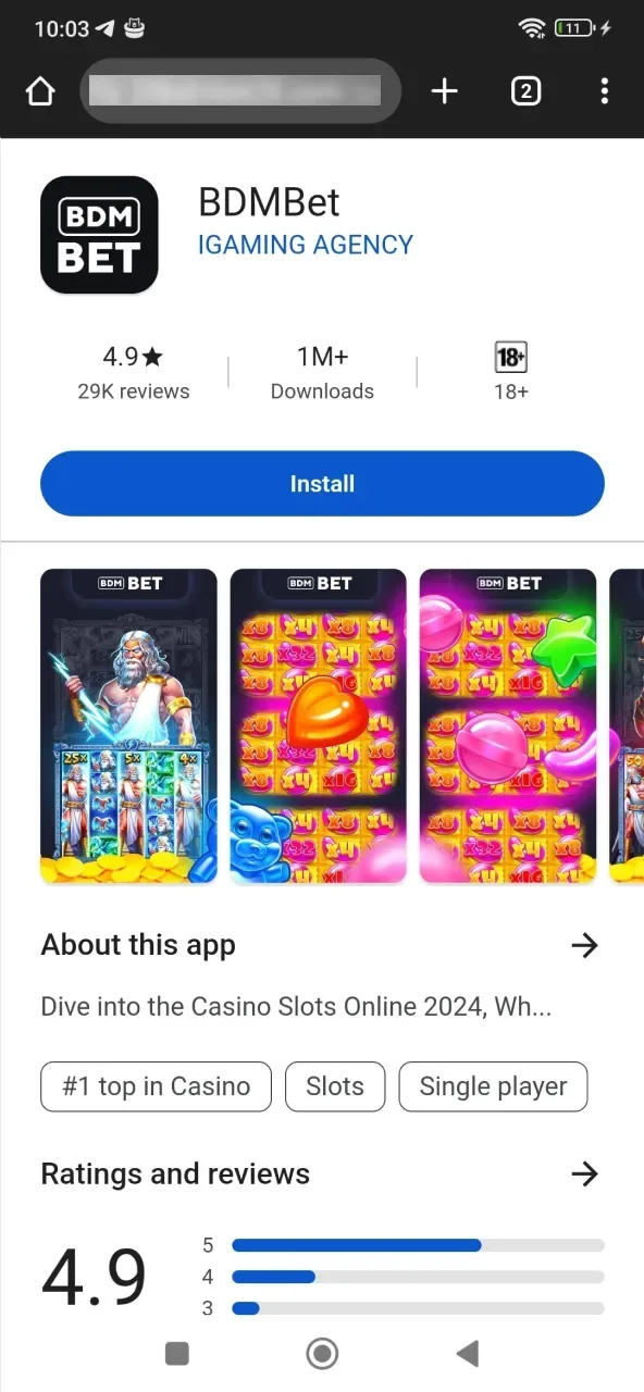 Instala la PWA de BDMbet siguiendo los pasos en la página de descarga.