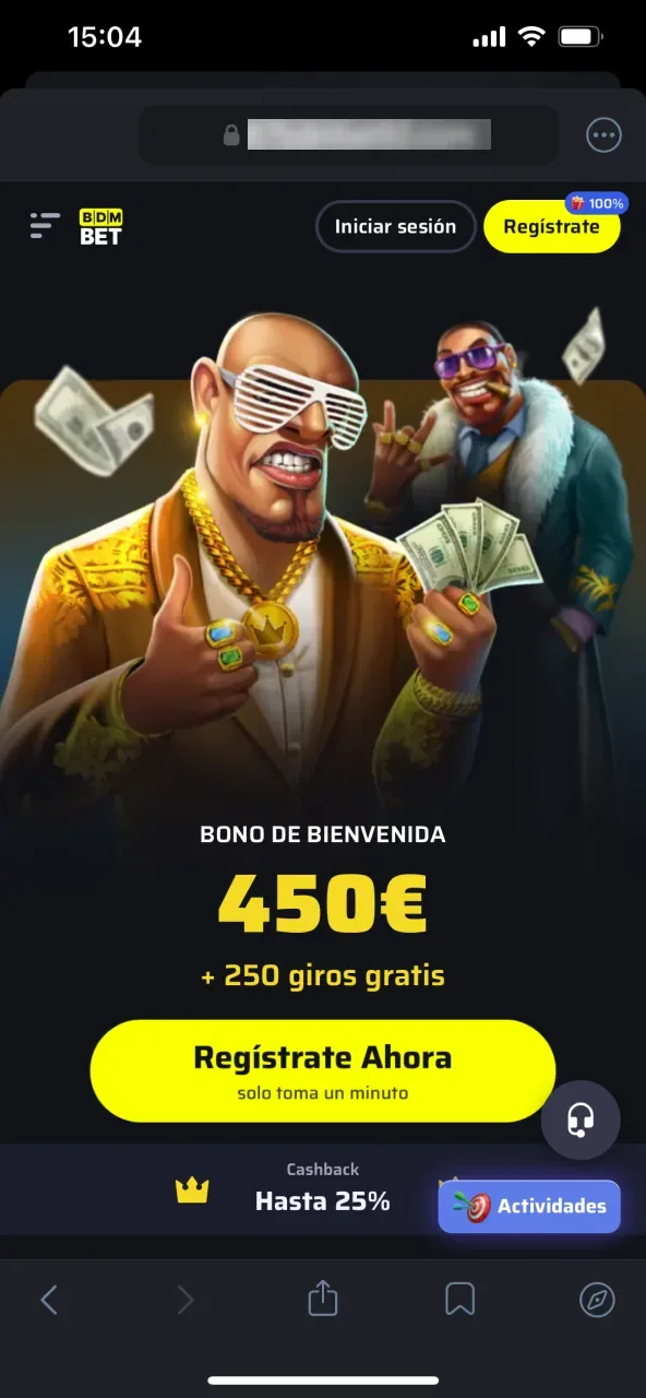 Ingresa a BDMbet desde tu móvil escribiendo la dirección en el navegador.