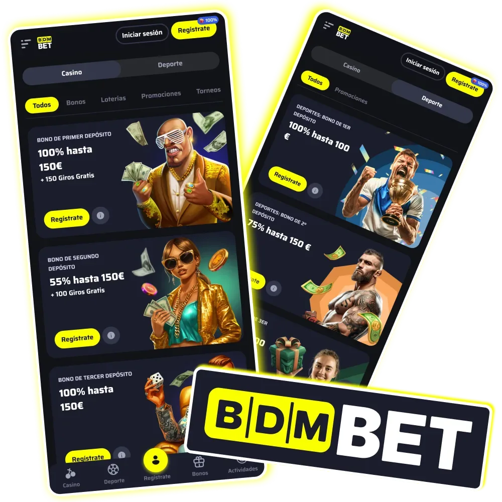 Promociones activas en BDMbet con códigos de bono y ofertas especiales.