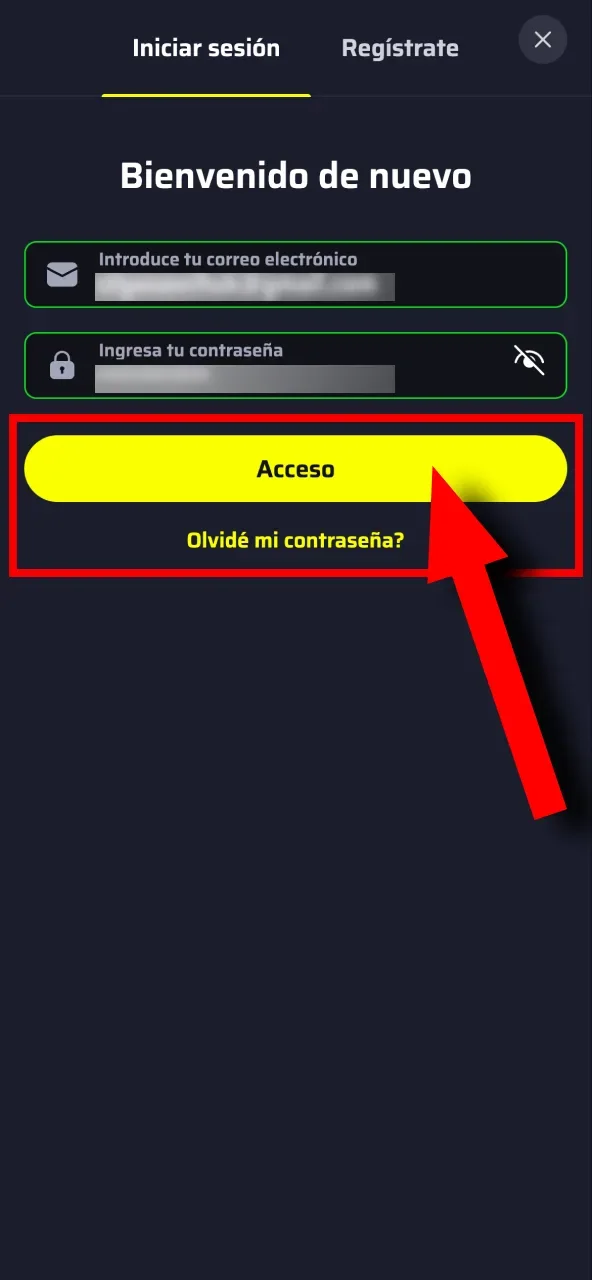 Explora BDMbet iniciando sesión rápidamente desde la opción en la parte superior.