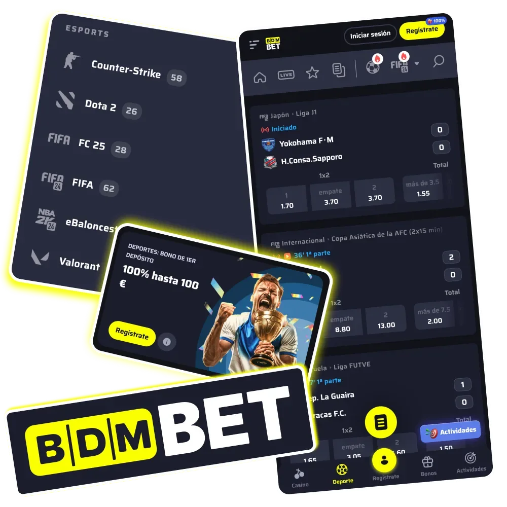 Apuestas en Esports de BDMbet con acción en tiempo real y análisis competitivo.