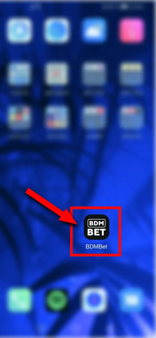 Accede a BDMbet desde el ícono en tu pantalla y disfruta de sus servicios.