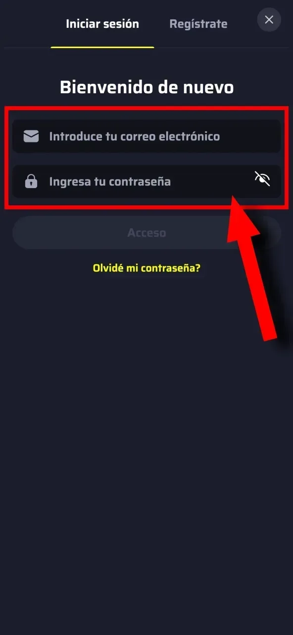 Ingresa tu correo y contraseña en BDMbet para acceder a tu cuenta.