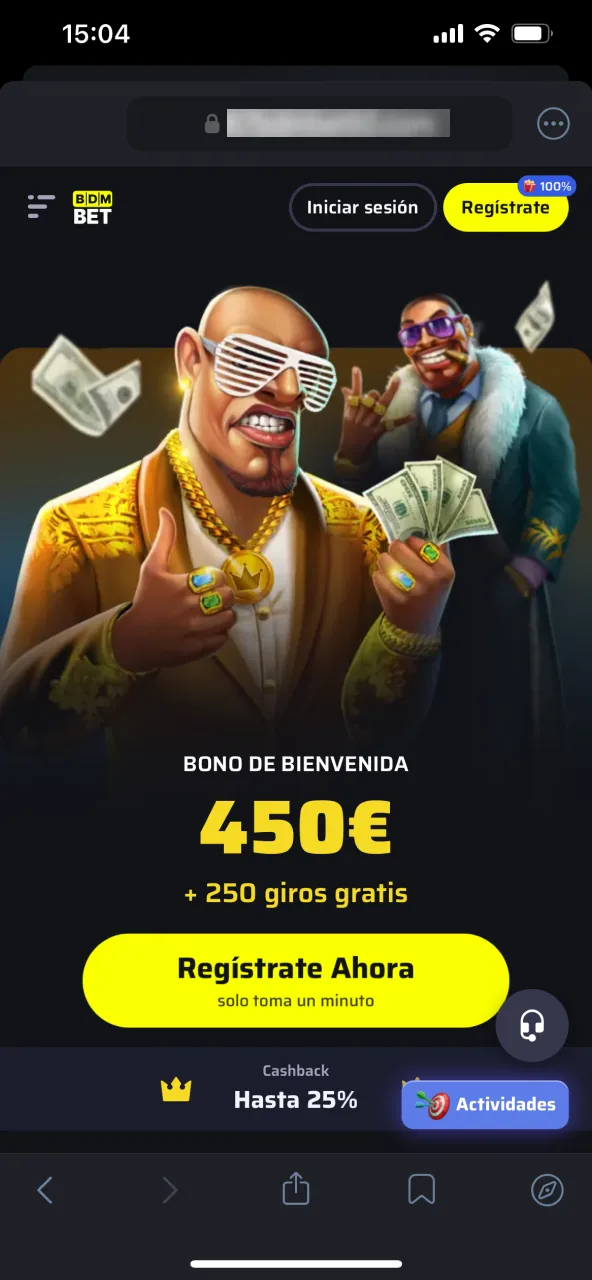 Ingresa a BDMbet desde tu móvil escribiendo la dirección en el navegador.
