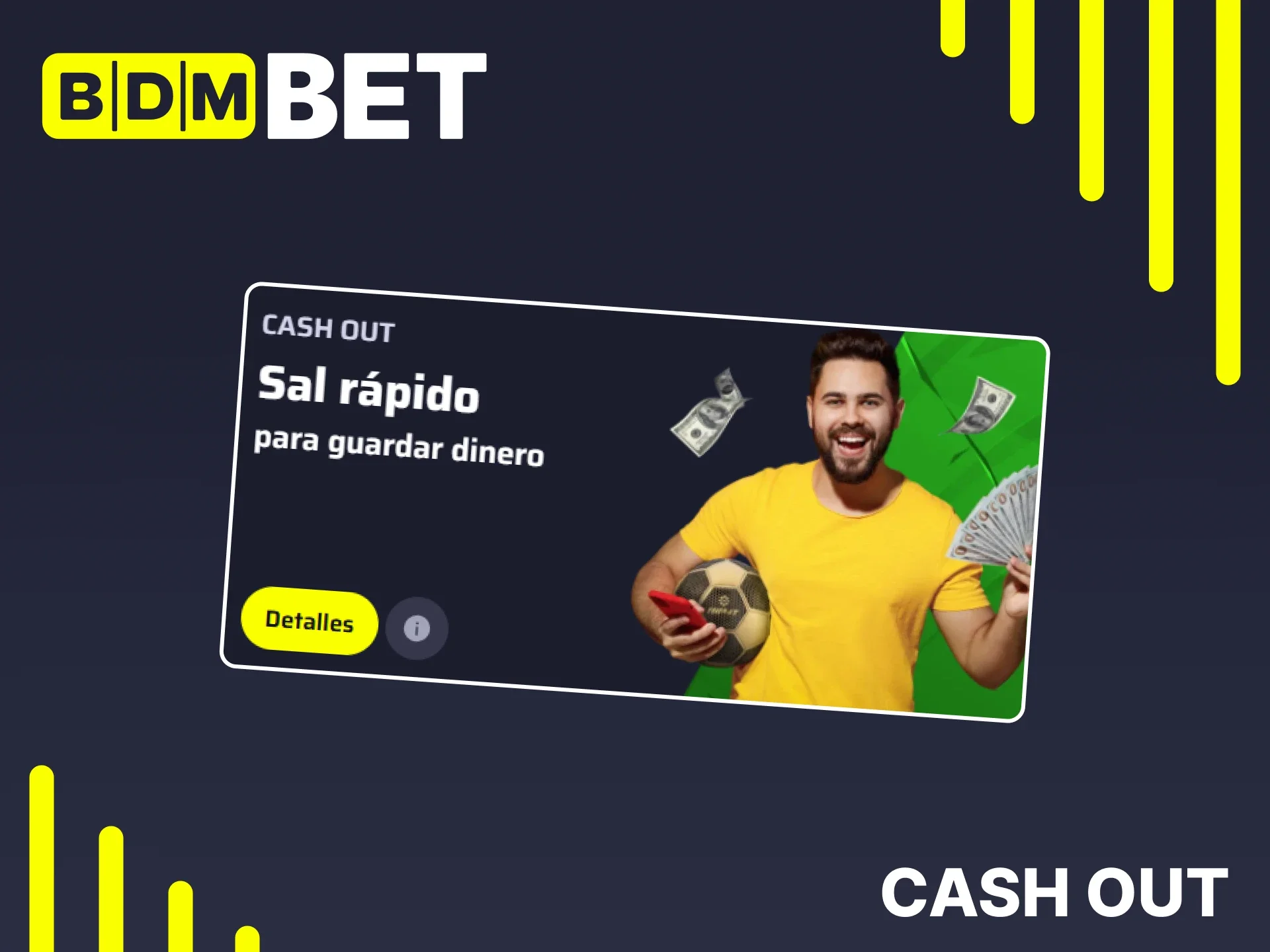 Consigue el bono Cash Out en la web oficial de BDMbet.