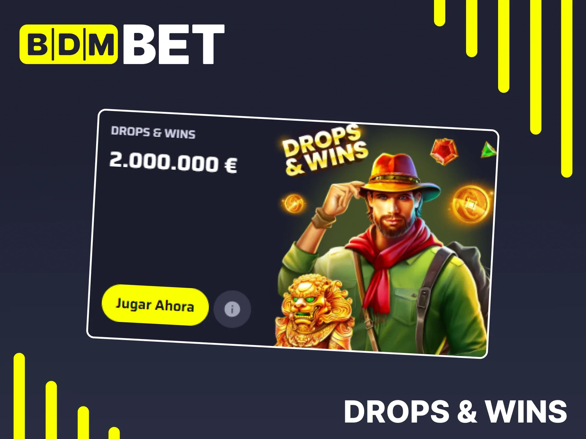 Consigue el bono Drops&Wins en el Casino oficial BDMbet.