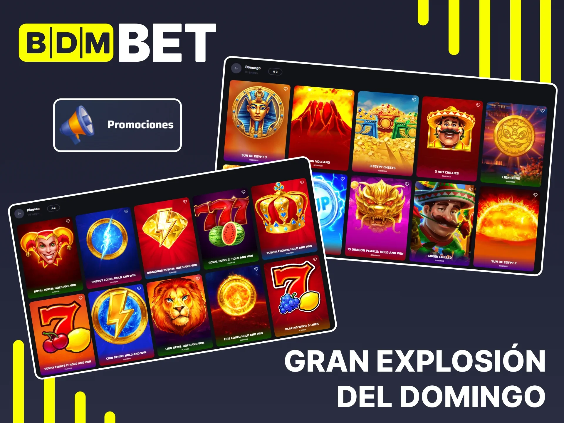 Más información sobre el bono Gran Explosión del Domingo en BDMbet.