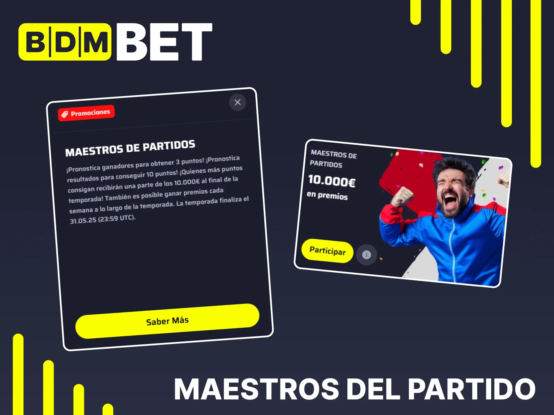 Participa en la promoción Maestros de Partidos para conseguir premios en BDMbet.
