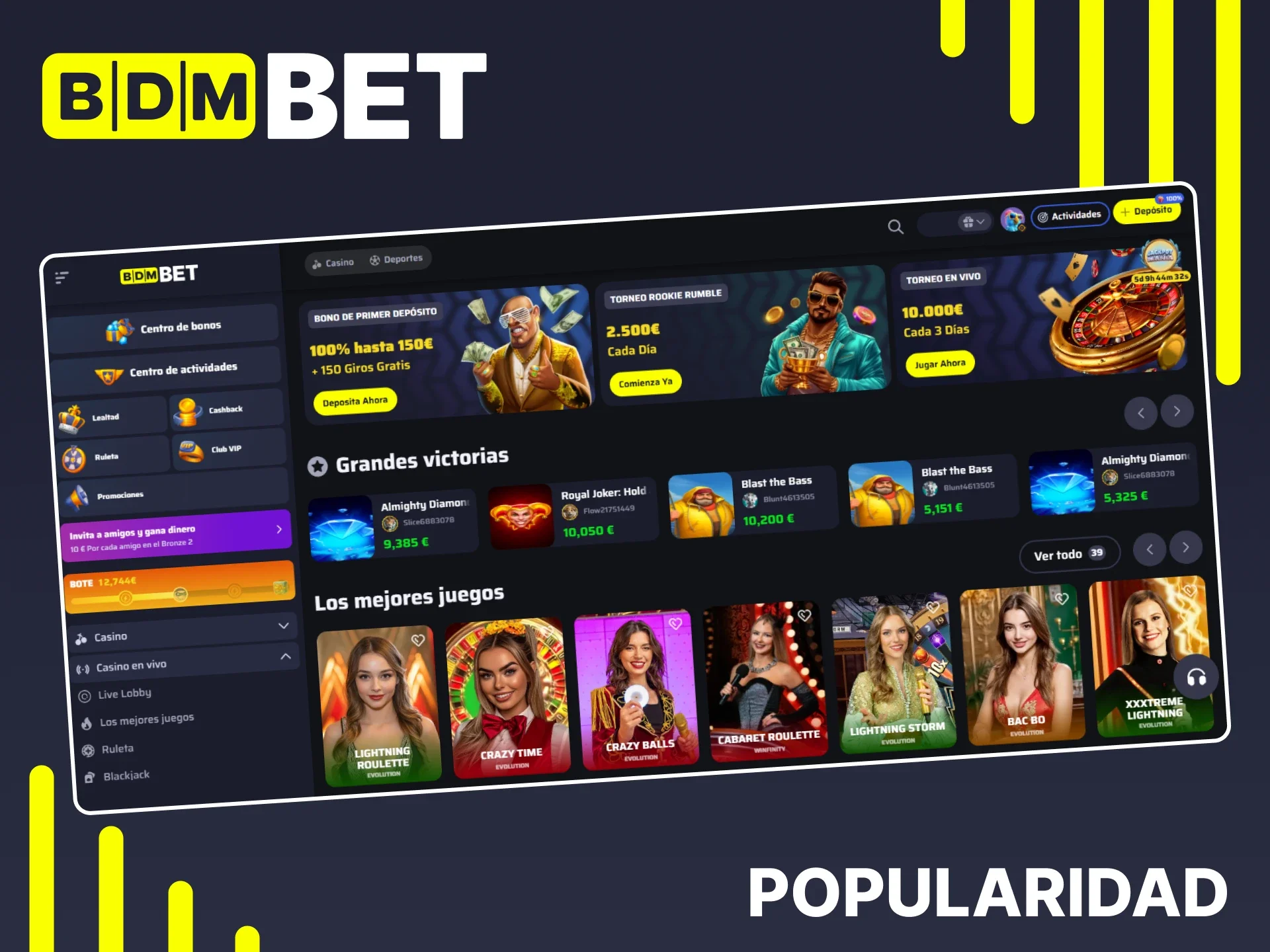 Descubre por qué el Casino en Vivo es popular entre los jugadores de BDMbet.