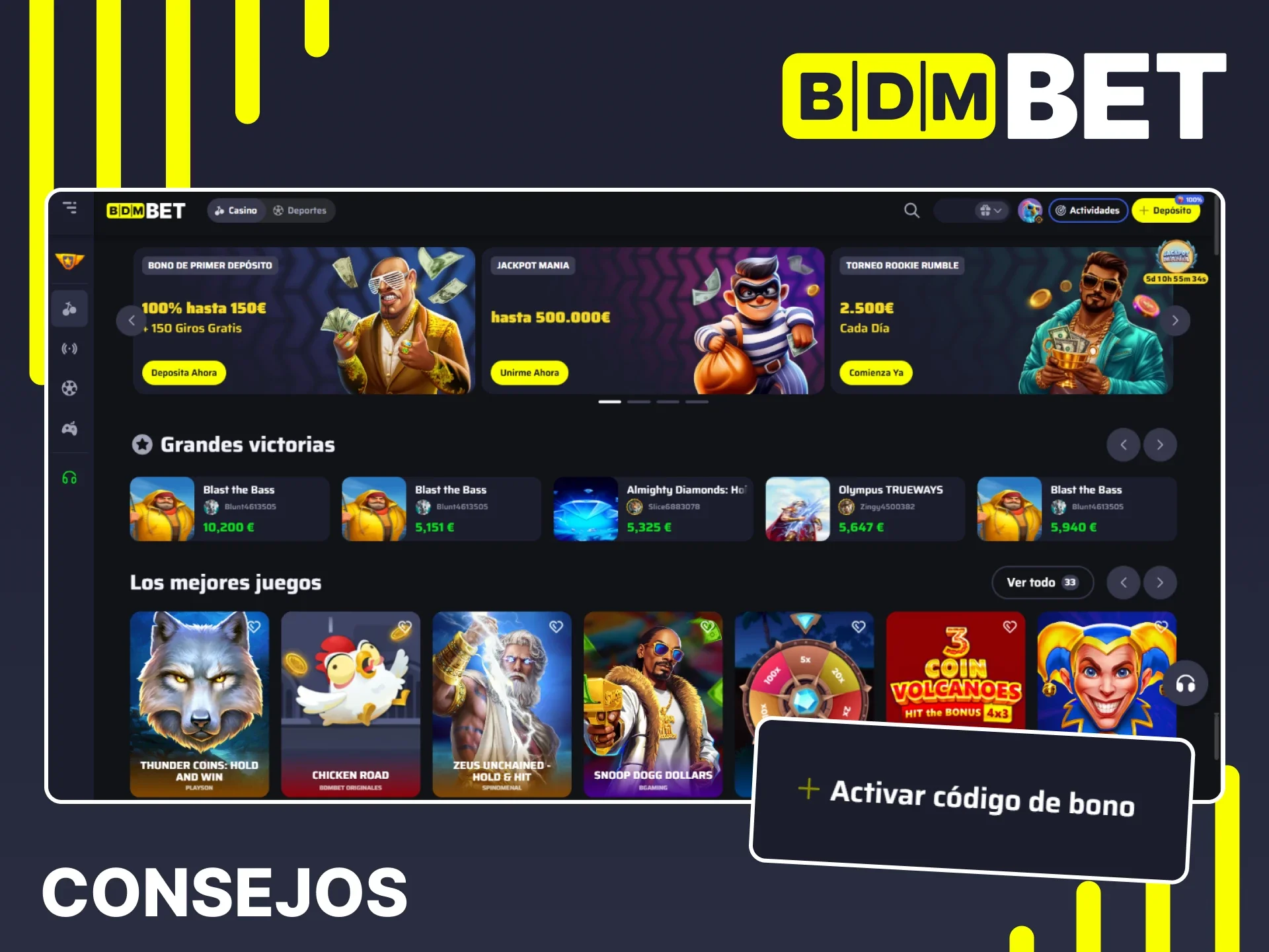 Echa un vistazo a los consejos sobre cómo utilizar los códigos de bonificación en BDMbet.