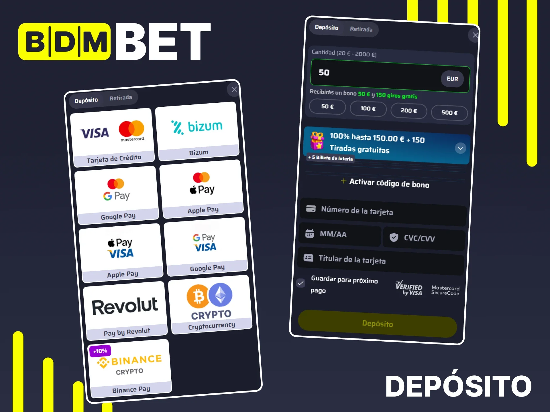 Descubra cómo depositar y qué opciones de depósito están disponibles en BDMbet.