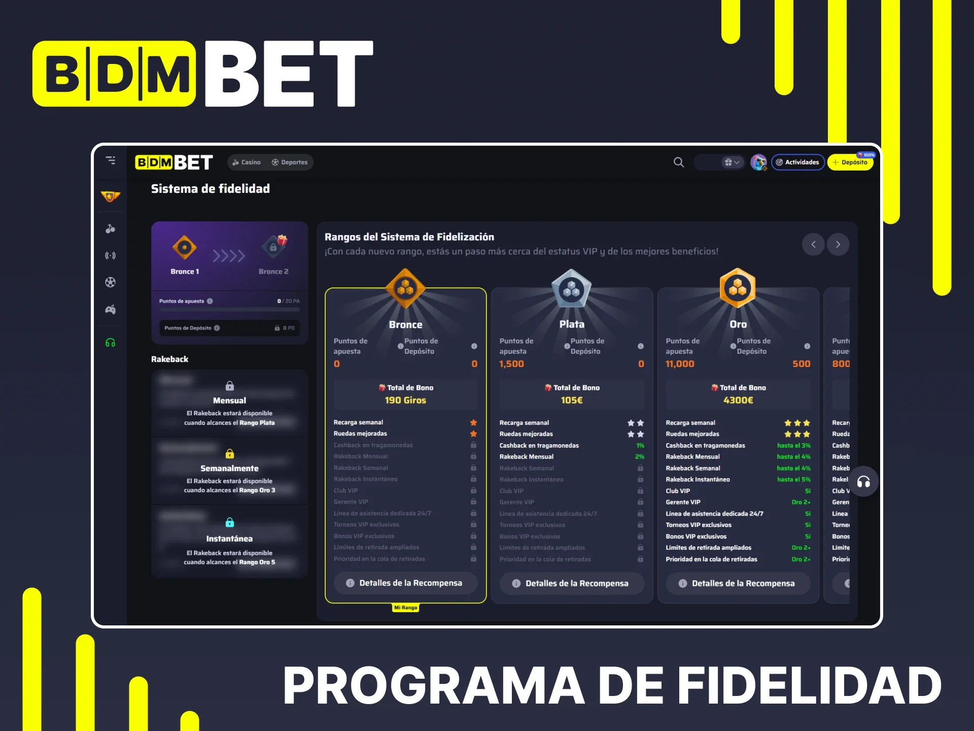 Únete al programa de fidelidad de BDMbet y empieza a obtener recompensas.