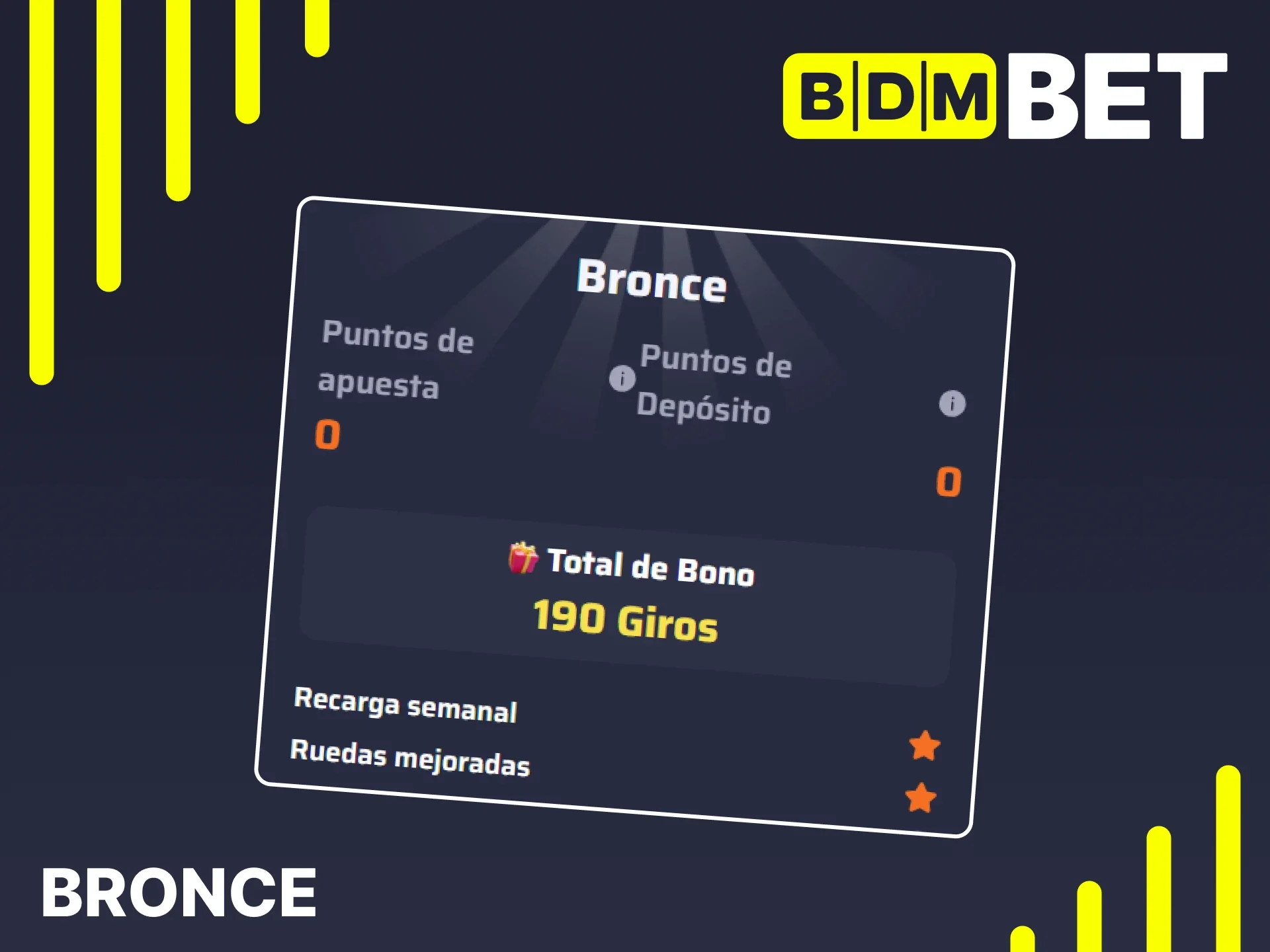 Obtenga más información sobre el nivel Bronce del sistema de fidelización BDMbet.