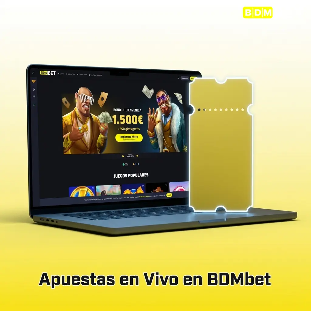 Pantalla de apuestas en vivo en BDMbet con mercados en tiempo real, estadísticas y cash out para fútbol y más deportes