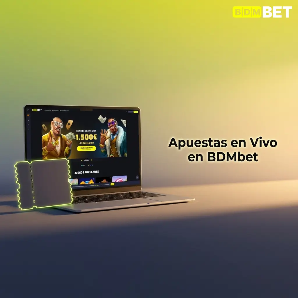 Interfaz de apuestas en vivo de BDMbet con marcadores, estadísticas y cash out en fútbol, tenis y más deportes