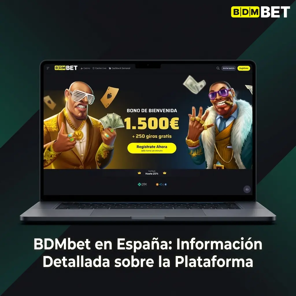Plataforma BDMbet en España con apuestas deportivas, casino, app móvil iOS y Android, y cifrado SSL seguro.