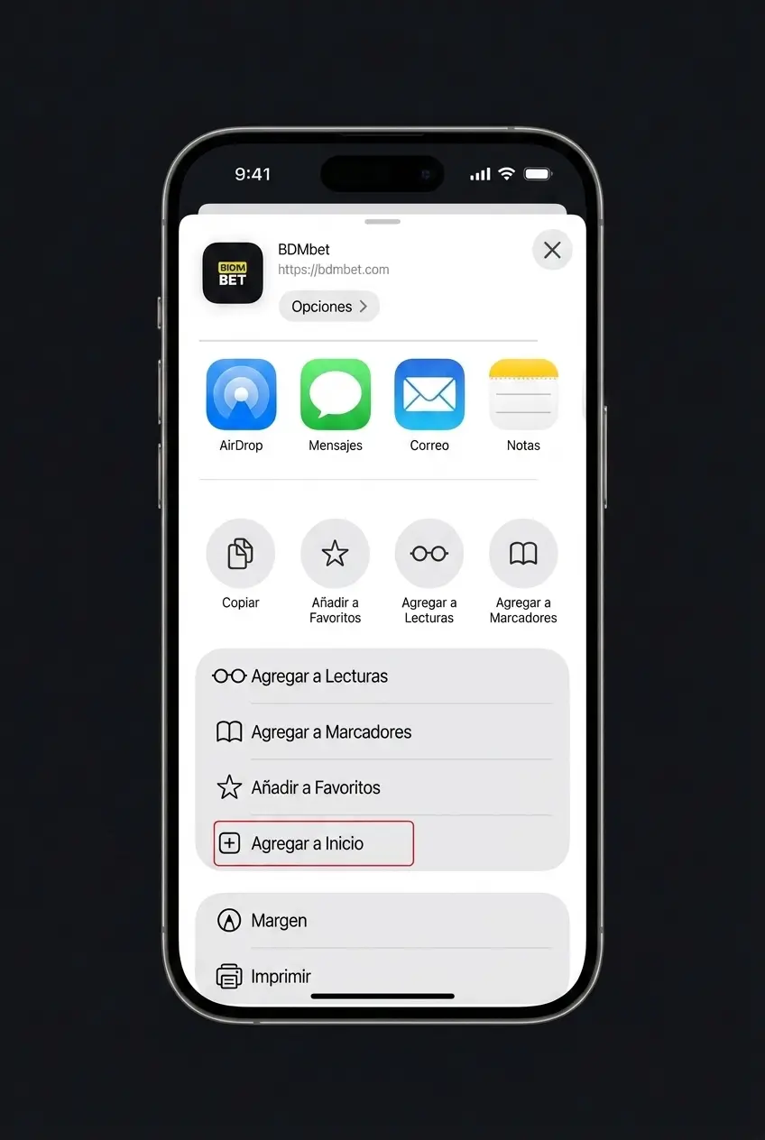 Guía de 4 pasos para descargar e instalar la app de BDMbet en dispositivos iOS iPhone y iPad