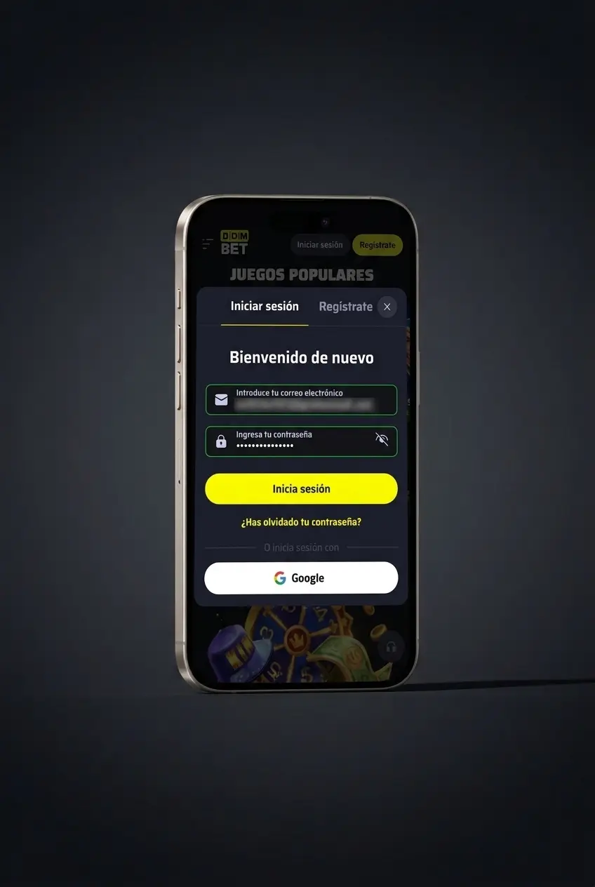 Guía paso a paso para iniciar sesión en BDMbet desde web o app con correo, contraseña o Google