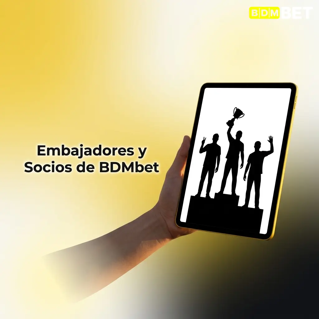 Logotipo de BDMbet con espacio reservado para embajadores y socios oficiales del mercado español