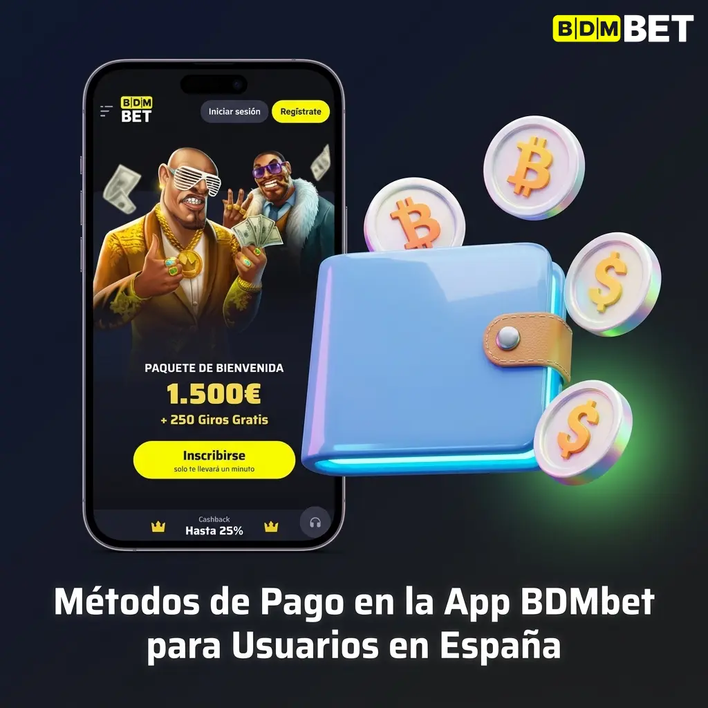 Métodos de pago en la app BDMbet para España: Visa, Mastercard, PayPal, criptomonedas y más